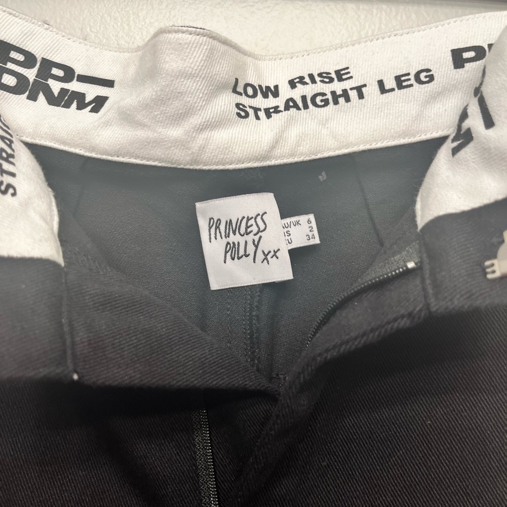 Princess Polly Work Pants Low Rise Straight Leg